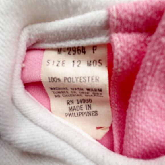 Vintage Baby Pink Dress Sz 12mo Lace Peter Pan Collar Embroidered Animal Mid Mod - Picture 8 of 11